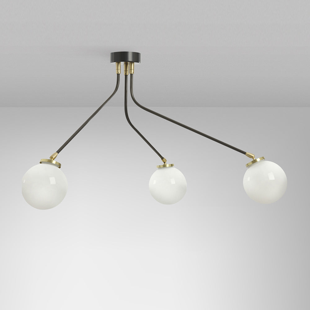 Vatnuvyo Modern Minimalist Brass Metal Glass Ceiling Lamp
