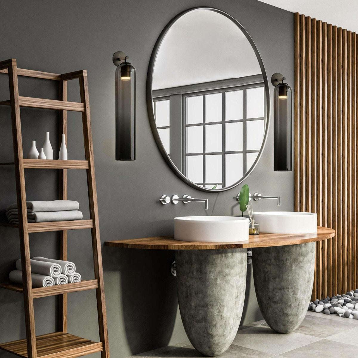 Sugimul Glass Indoor Wall Lamp Cylindrical