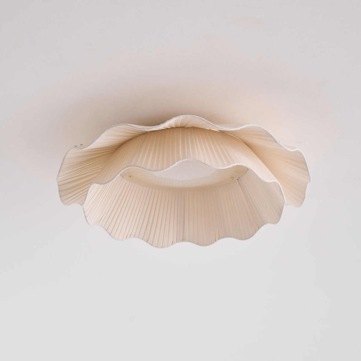 Habibel Fabric Wave Ceiling Light Brass
