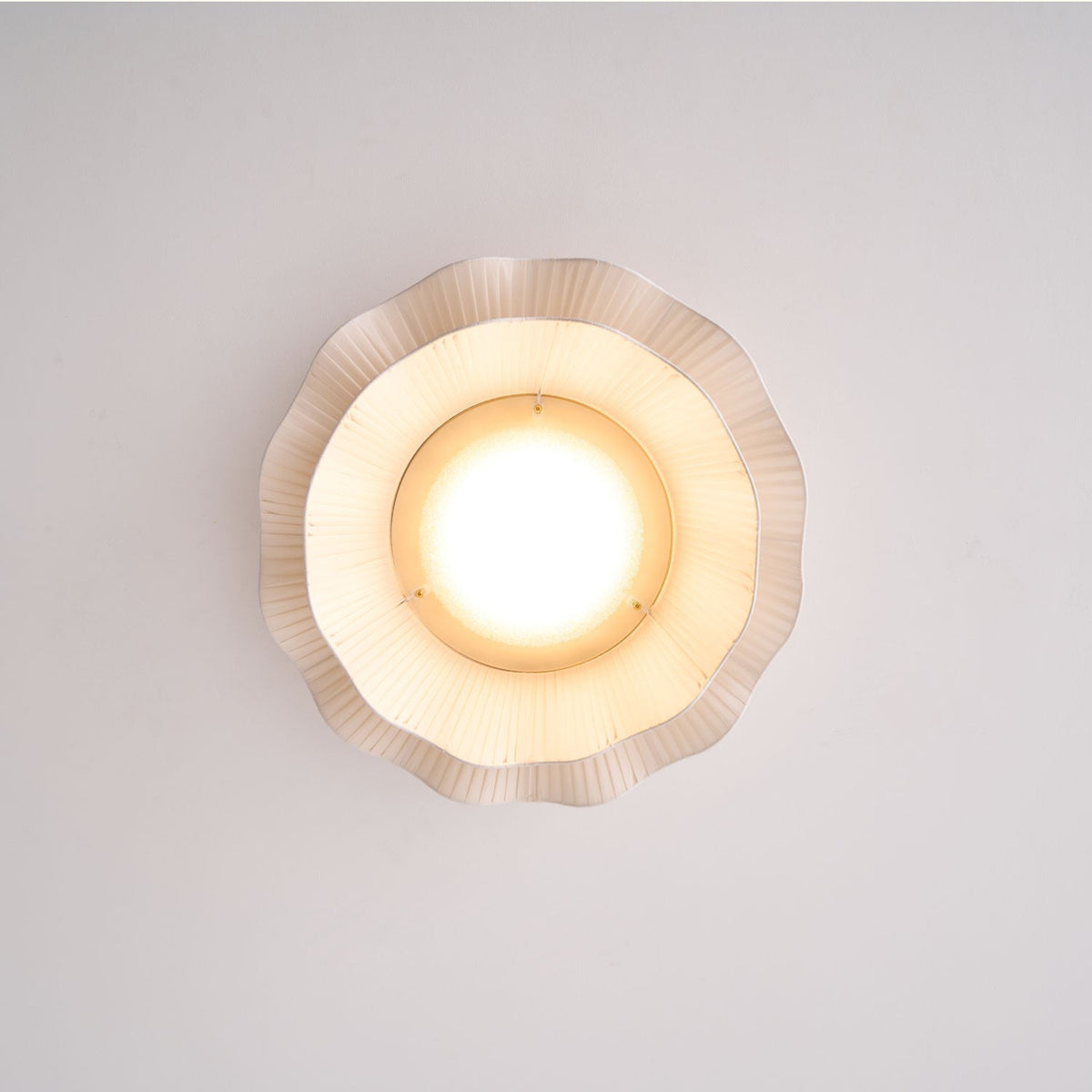 Habibel Fabric Wave Ceiling Light Brass