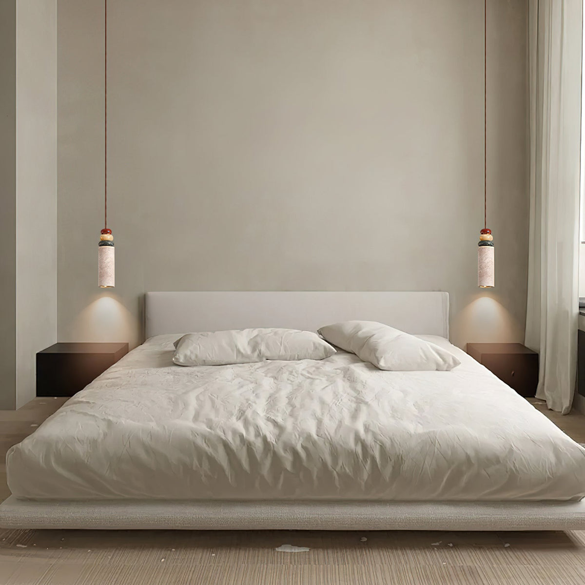 Auron Pendant Lamp Yellow travertine Marble