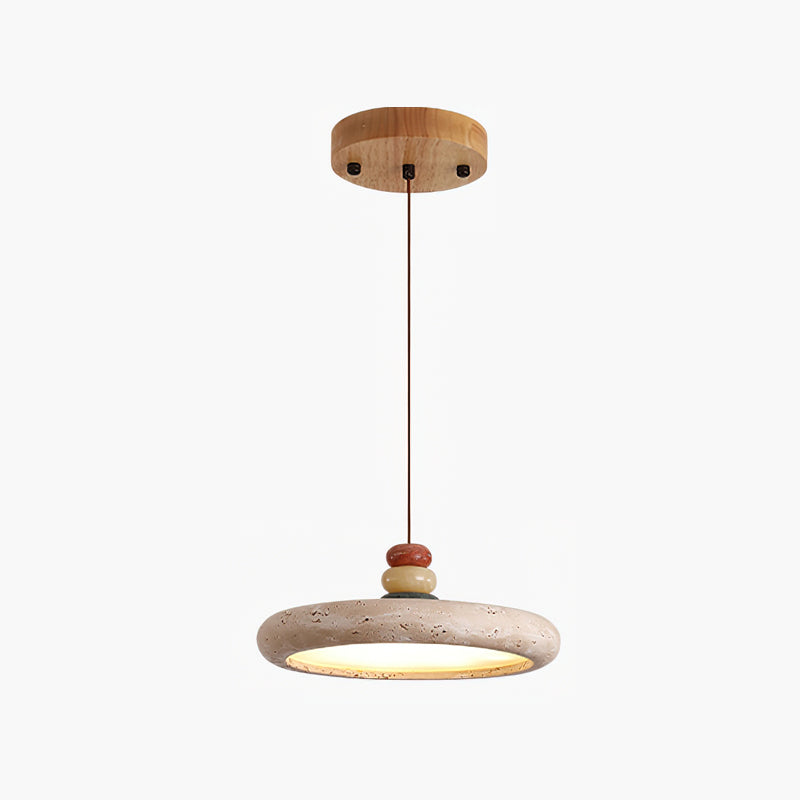 Auron Pendant Lamp Yellow travertine Marble