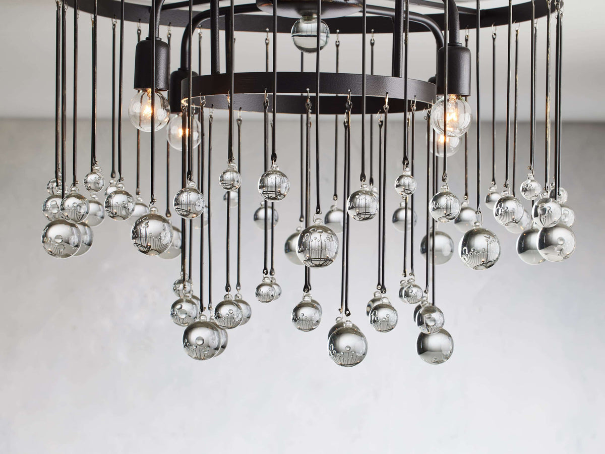 Fljotuvyo Postmodern Luxury Brass Crystal Flush Mount Ceiling Lamp