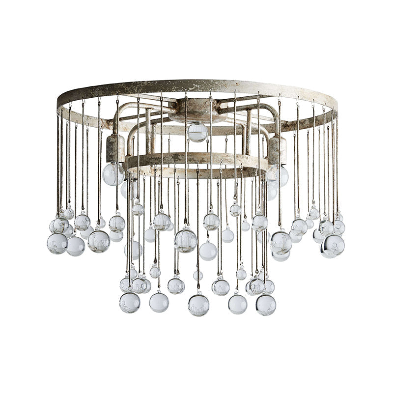 Fljotuvyo Postmodern Luxury Brass Crystal Flush Mount Ceiling Lamp
