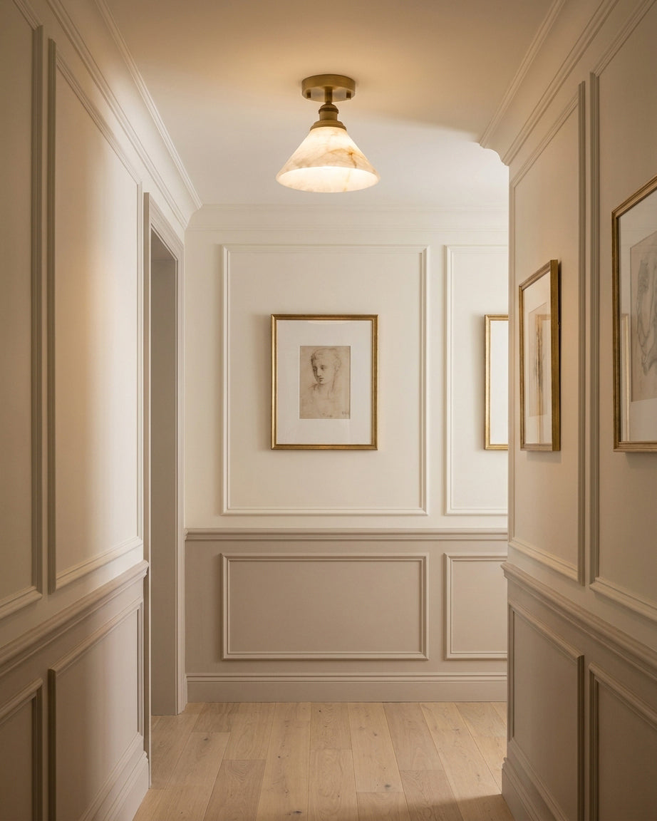 Opal Alabaster Flush Mount
