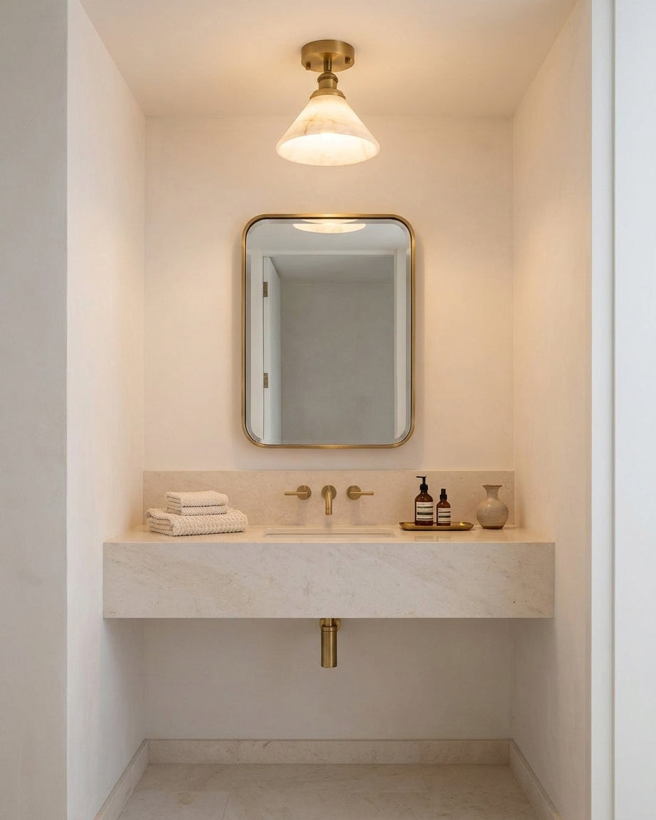 Opal Alabaster Flush Mount
