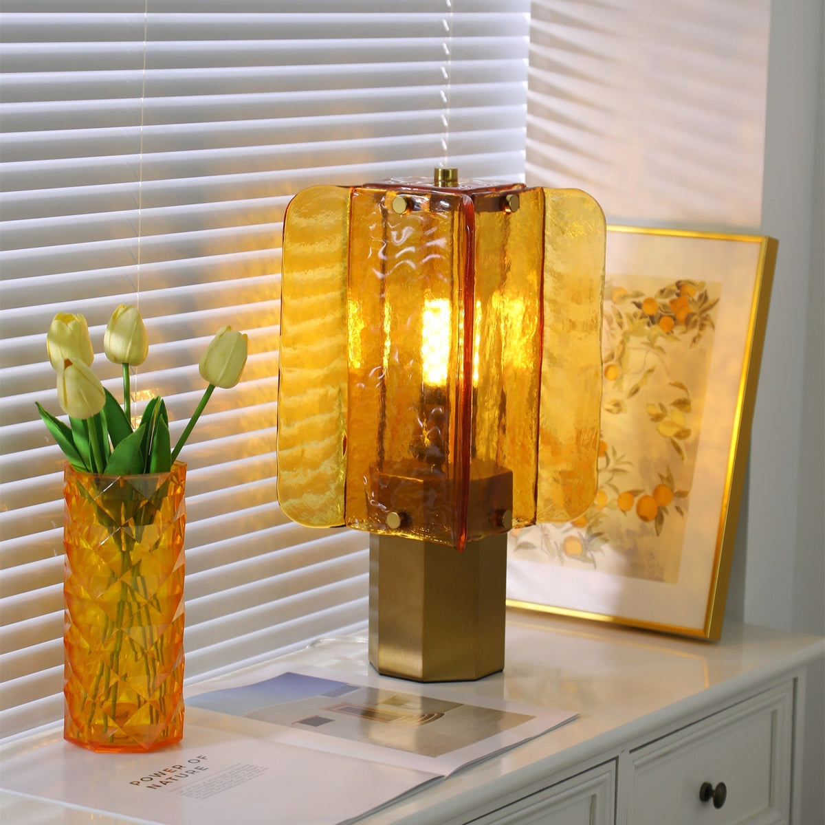 Yentix Glass Table Lamp