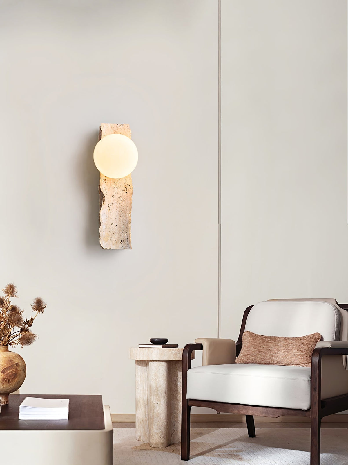 Elnoren Organic Travertine Wall Light