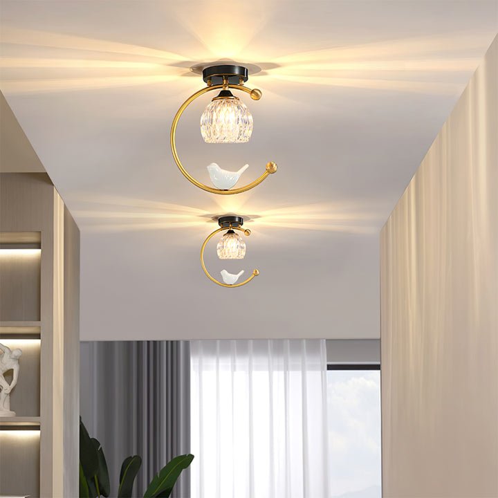 Otis Linearo Artistic Ceramic Bird Ceiling Light