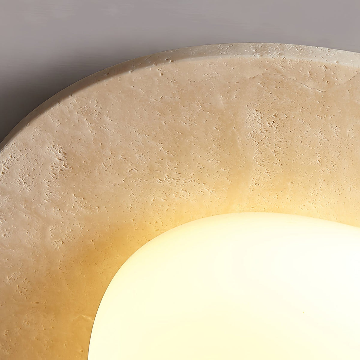 Orlaeisra Circular Travertine Ceiling Light
