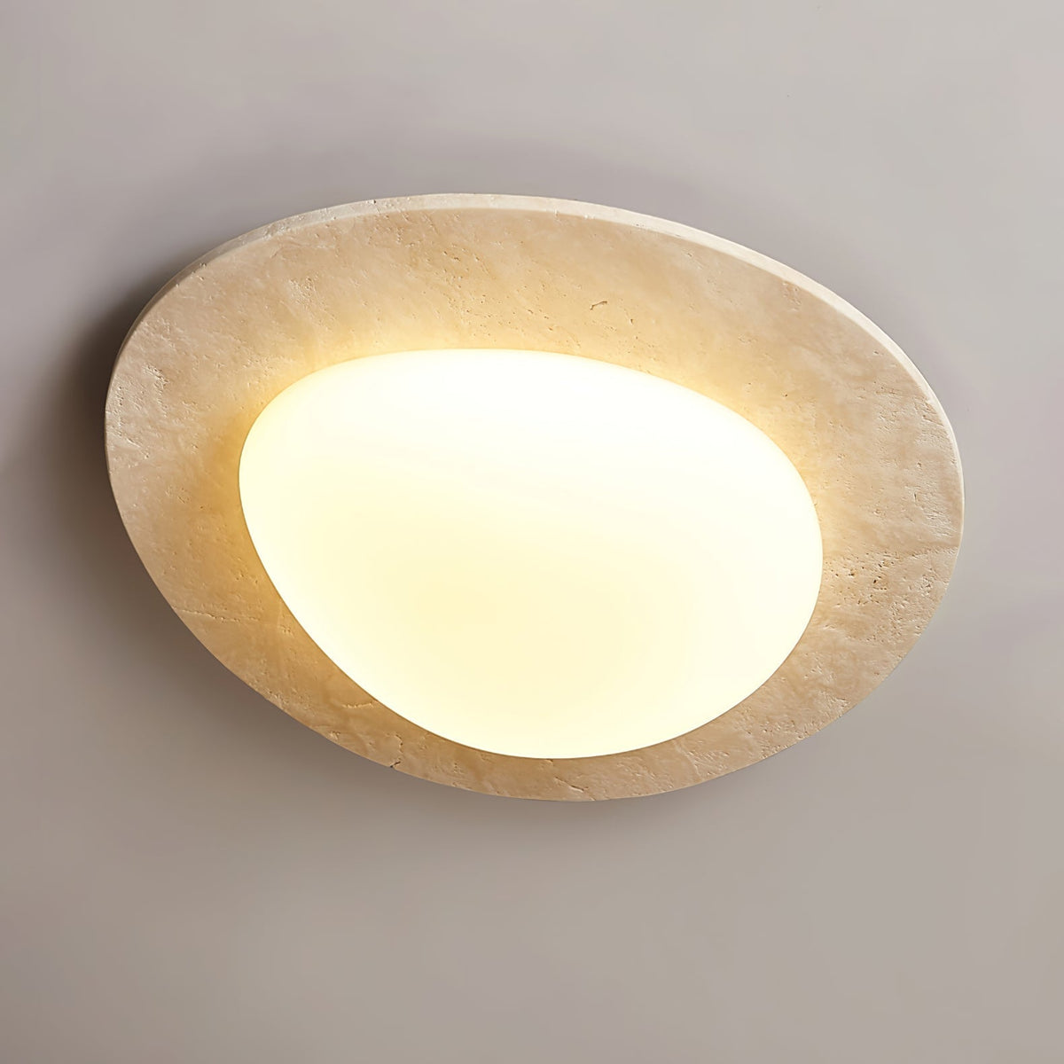 Orlaeisra Circular Travertine Ceiling Light