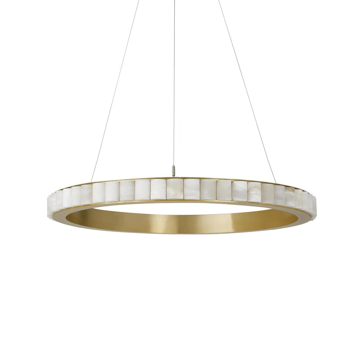 Lyra Postmodern Luxury Stainless Alabaster Chandelier