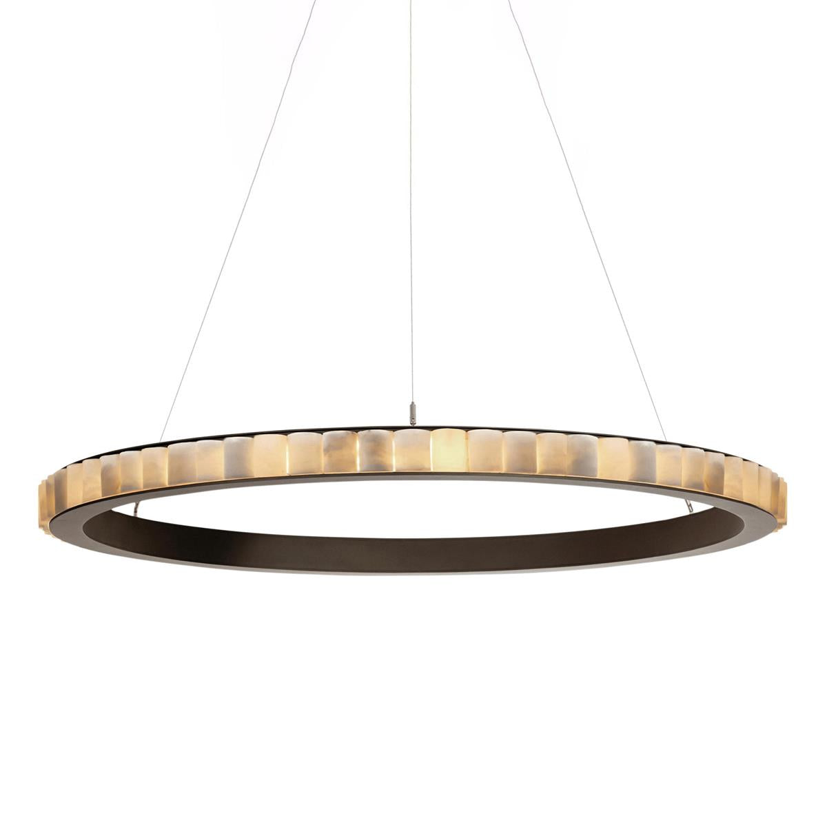 Lyra Postmodern Luxury Stainless Alabaster Chandelier