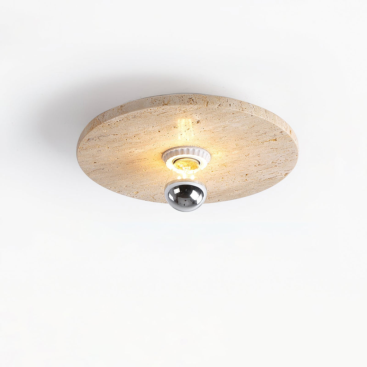 Norarora Travertine Flush Mount Ceiling Light