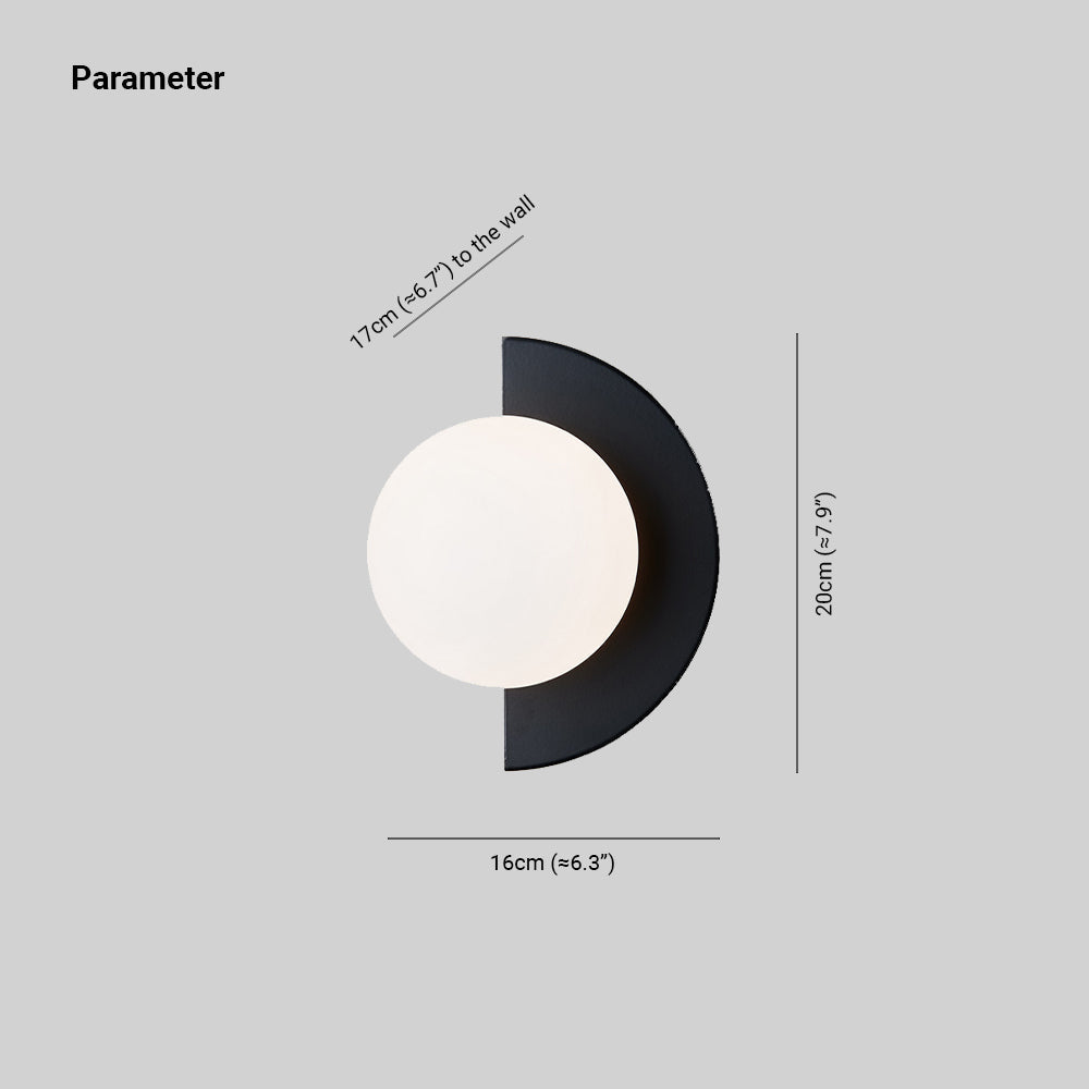 Solvire Wall Lamp Half Circle Globe-Neutral Decor