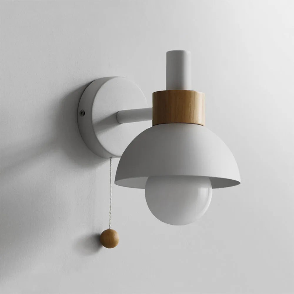 Pilinaka Modern LED Wall Lamp Metal Glass Bedroom White/Yellow/Pink/Green