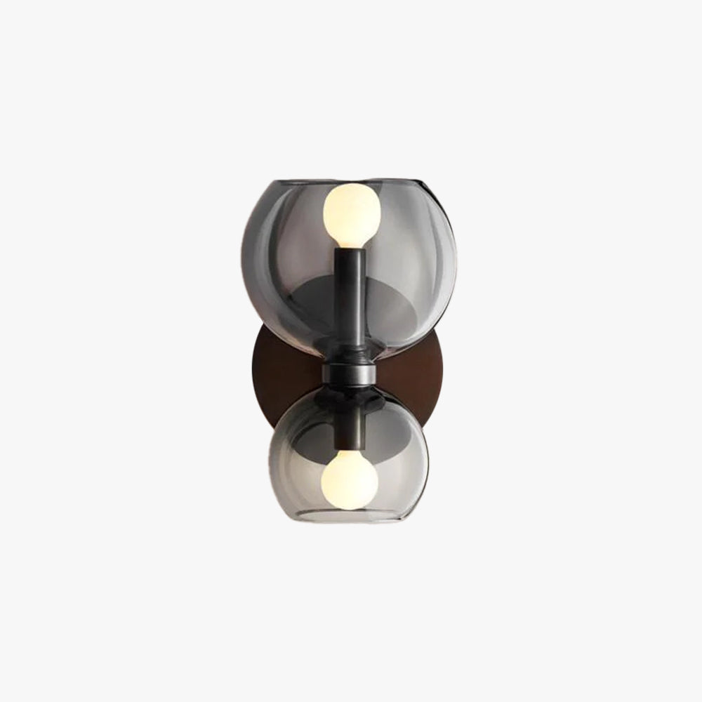 Salubora Modern Hourglass LED Wall Lamp Metal/Glass White Living Room