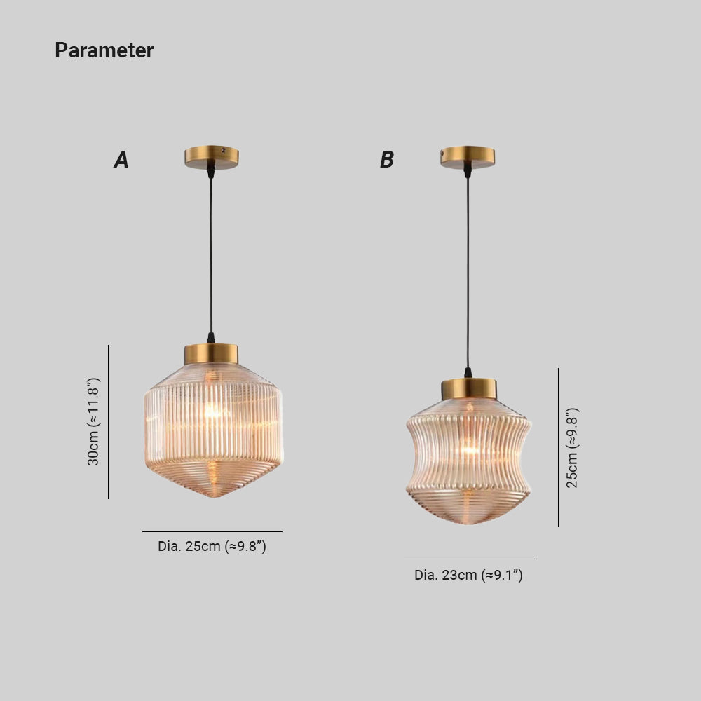 Wubitisu Modern LED Pendant Light Smoke Gray Glass Bedroom