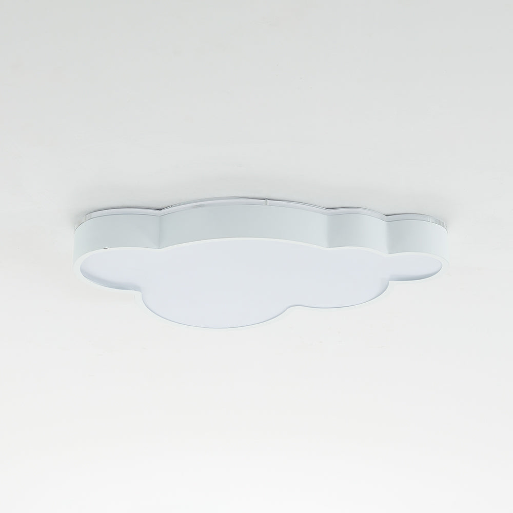 Widokal Modern Flush Mount Cloud Ceiling Light, White, Metal