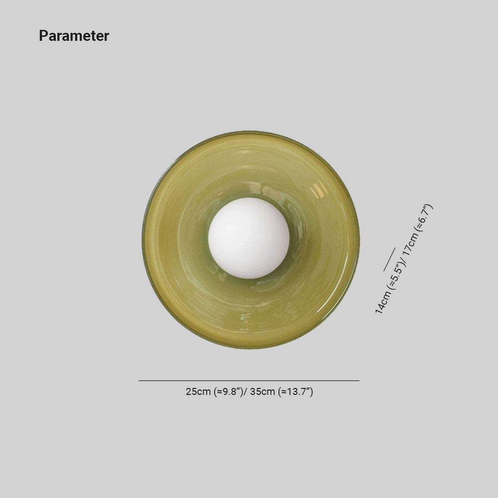 Solven Ceiling Light Drum-Shaped Glass-Neutral Decor
