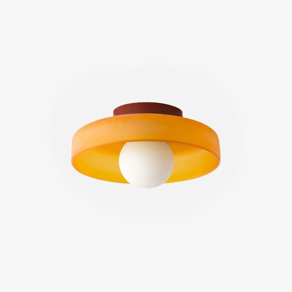 Solven Ceiling Light Drum-Shaped Glass-Neutral Decor