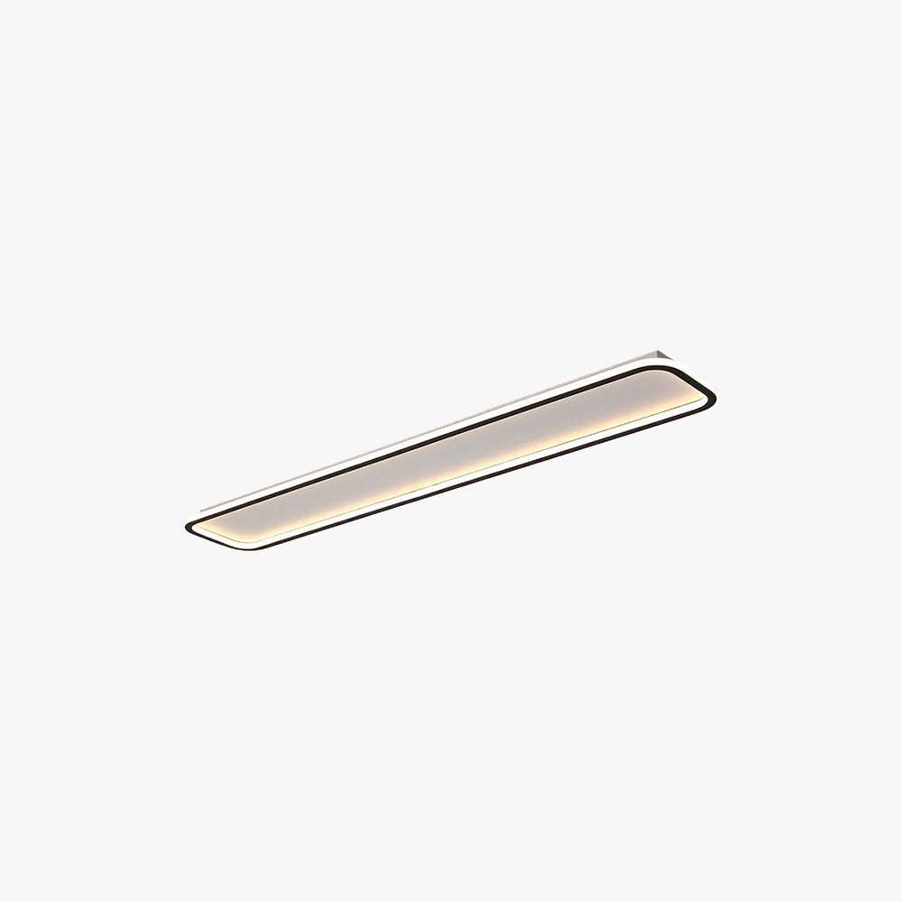 Zanumor Minimalist Flush Mount Black Frame Rectangular Ceiling Light