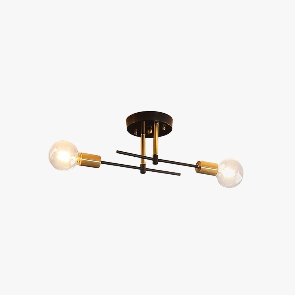 Vanabil Flush Mount Ceiling Light Globe Modern, Metal/Glass