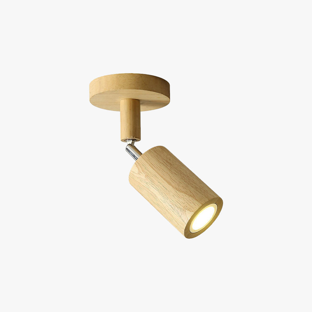Voraden Modern LED Adjustable Ceiling Spotlight, Wood