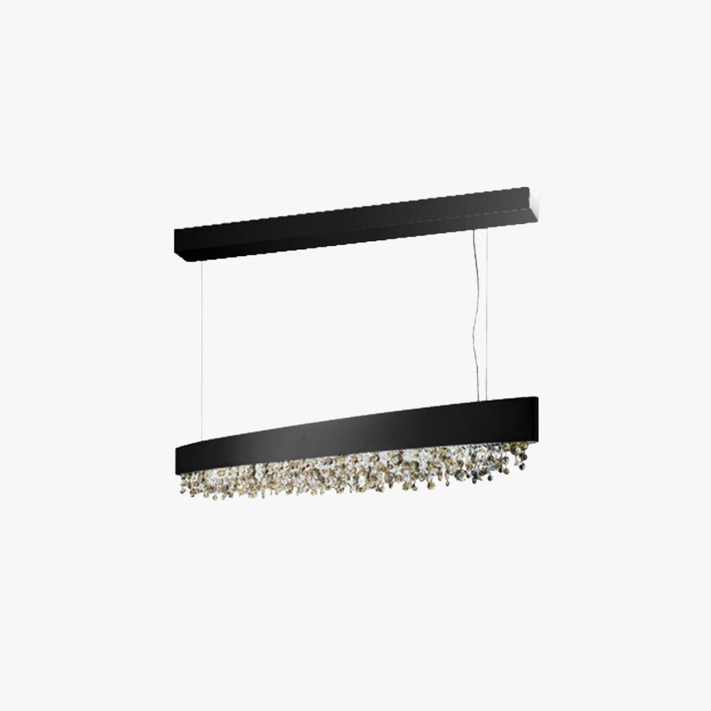 Vokevat Modern Crystal Pendant Light Black/White/Brown/Gold