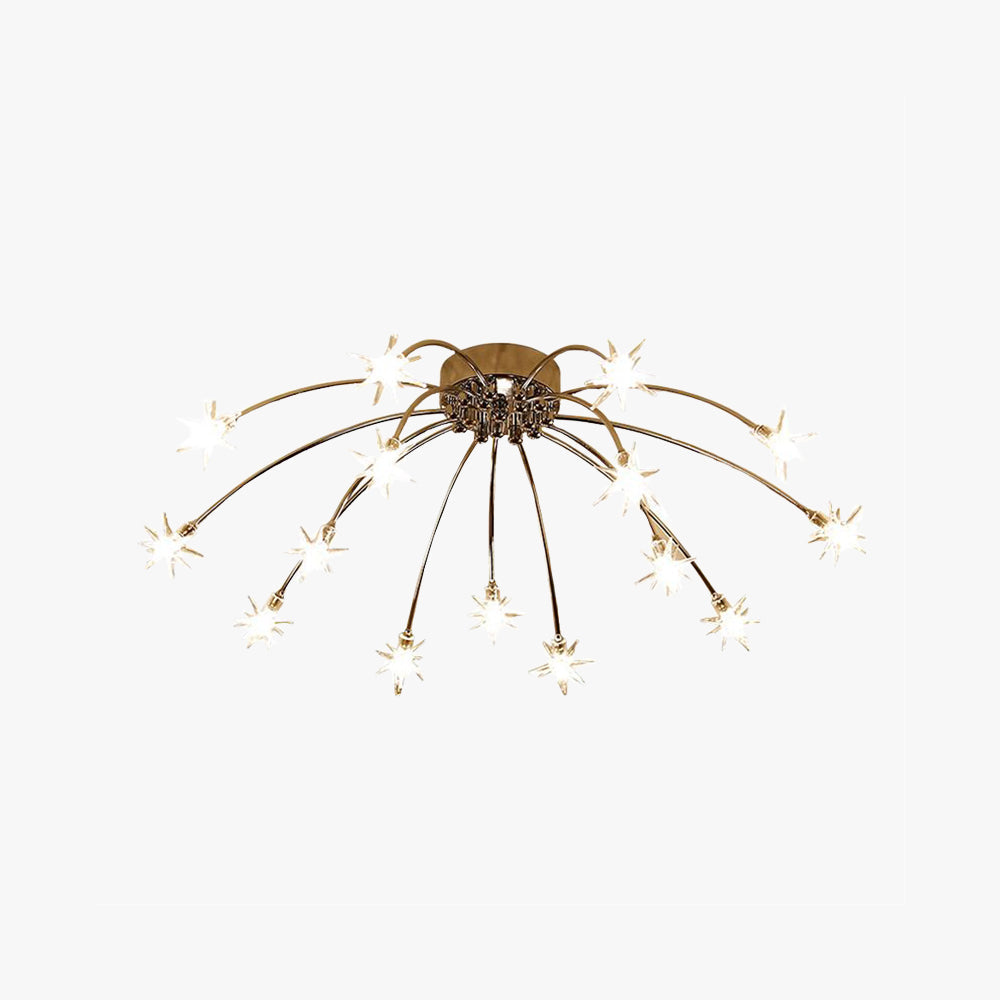 Riteluru Art Deco Starry Flush Mount Ceiling Light