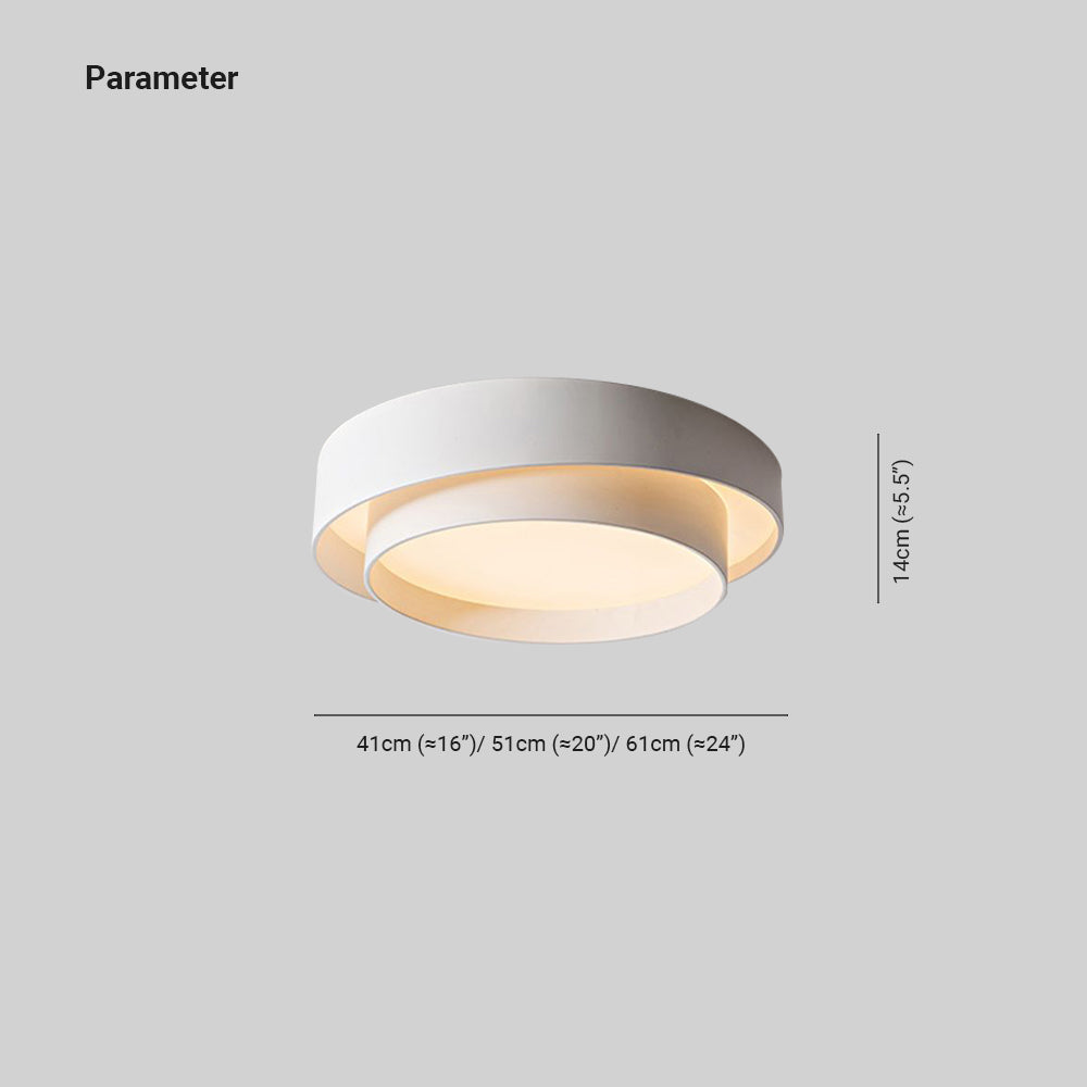 Fibanor Nordic Art Deco Circular Flush Mount Ceiling Light