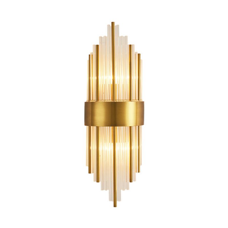 Muvorimo Luxury Gold Crystal Bedroom Bedside Wall Lamp