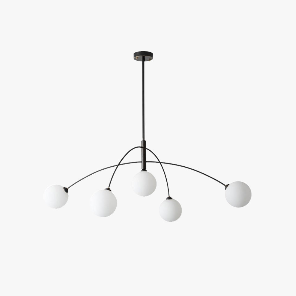 Bekaval Pendant Light Globe Modern, Metal/Glass, Black/Gold, Bedroom
