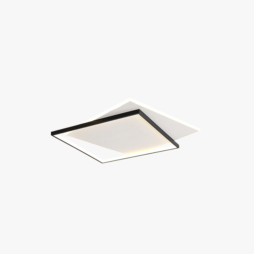 Musunor Modern Duo-Square Flush Mount Ceiling Light