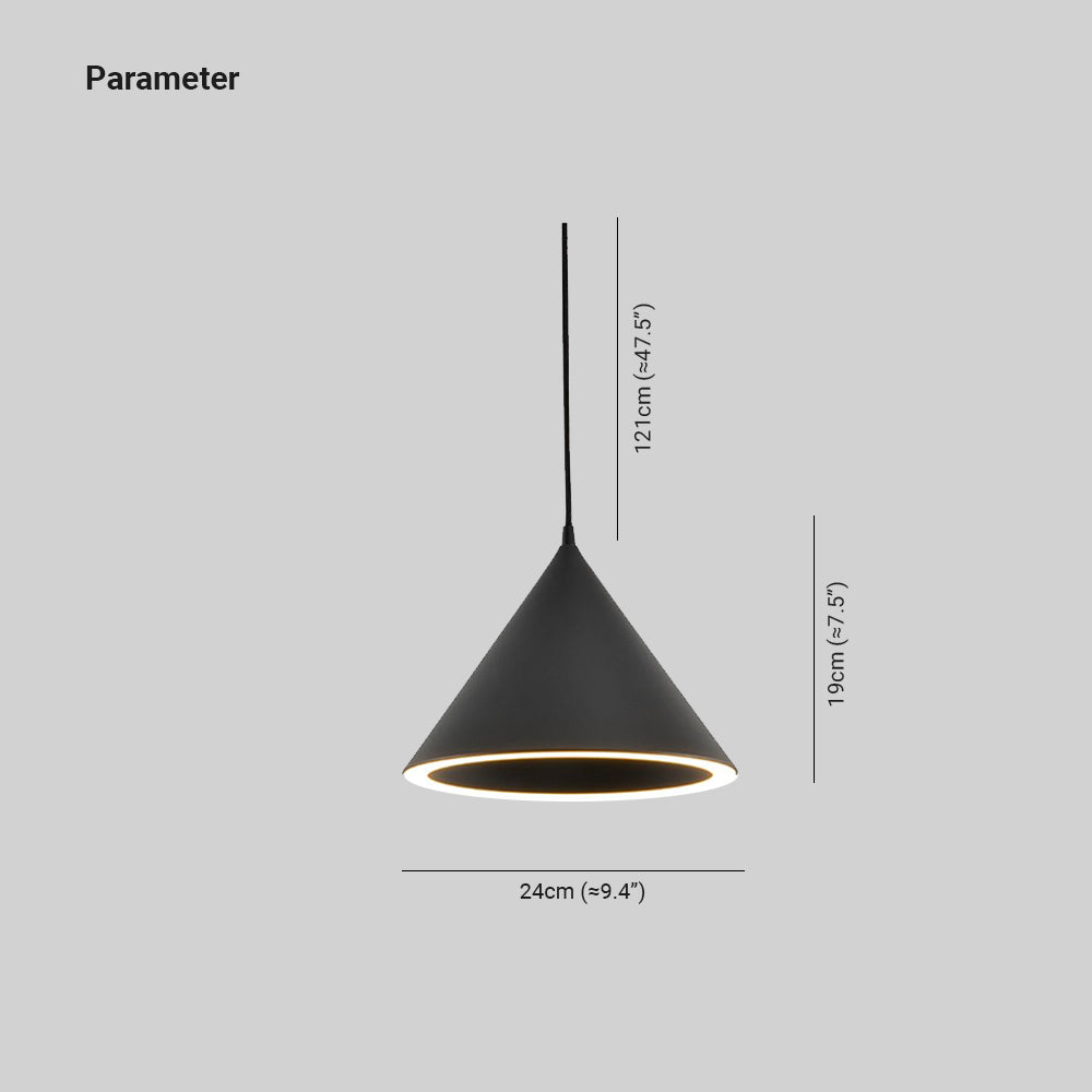 Nasapus Funnel-Shape Colourful LED Pendant Light