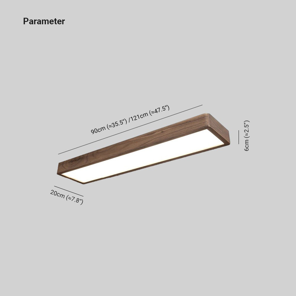 Lelonem Rectangular Designer Flush Mount Ceiling Light