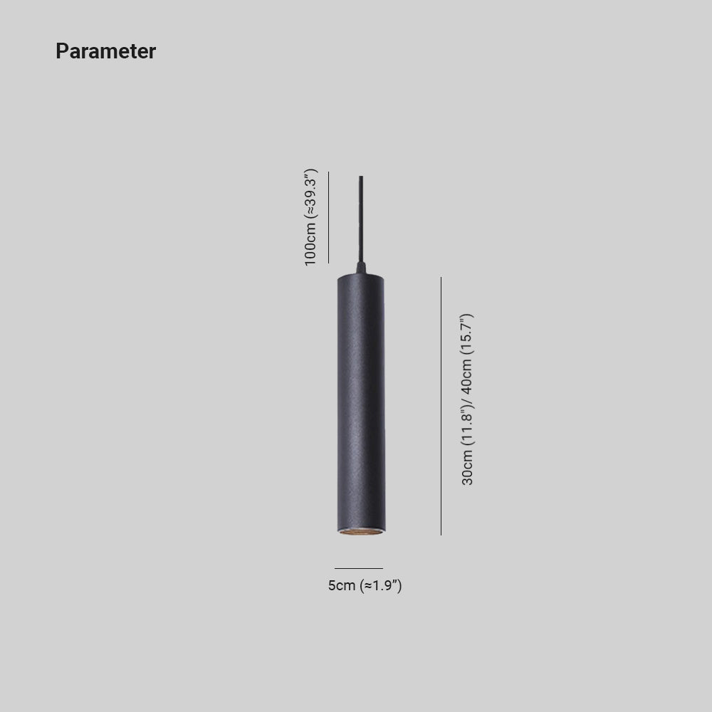 Solira Pendant Light Modern Cylinder Shape Linear Black-Neutral Decor