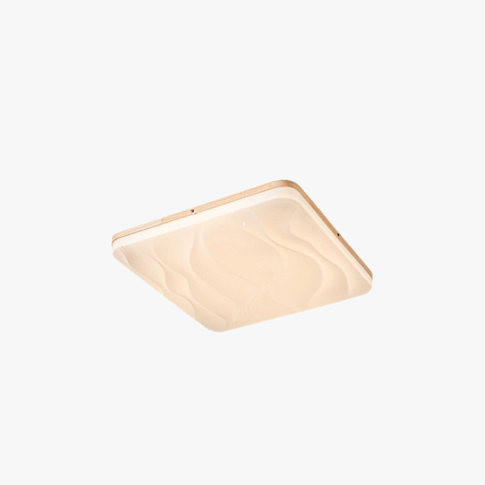 Jubenuk LED Geometric Flush Mount Ceiling Light, White
