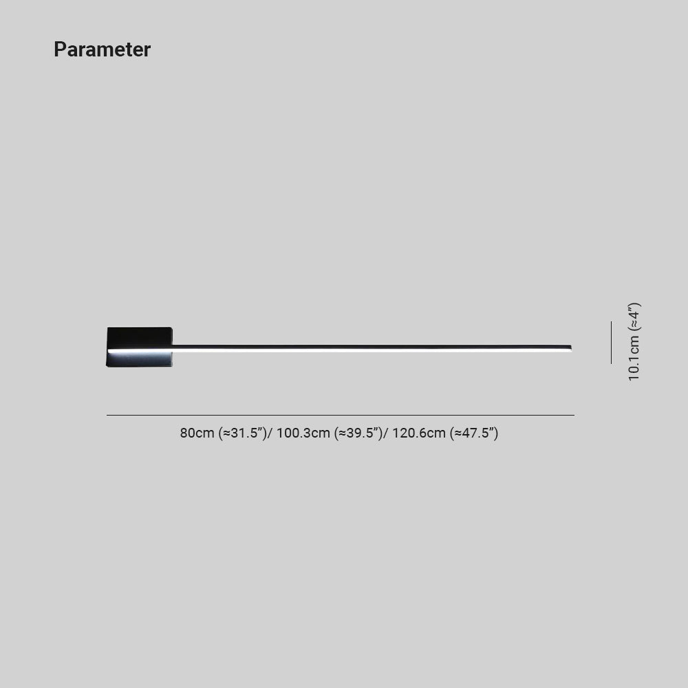 Zapemon Minimalist Linear Metal Vanity Wall Light, Black, Bathroom