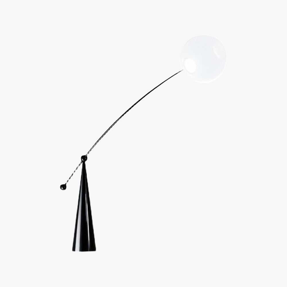 Paputat Floor Lamp Arc/Bubble Modern/Unique, Frosted Glass, White, Bedroom