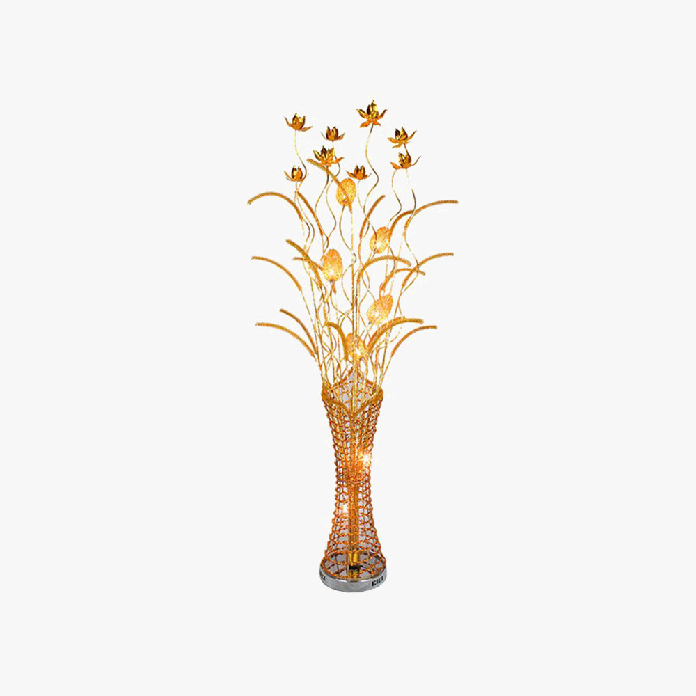 Vipomis Art Deco Vase Gold Metal Floor Lamp, Living Room