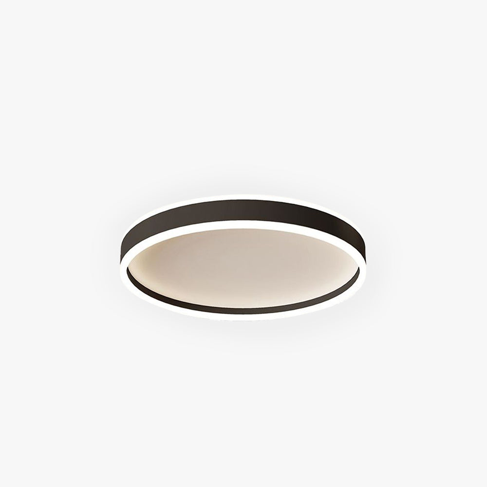 Vapevud Modern Round Led Metal Flush Mount Ceiling Light, White/Black