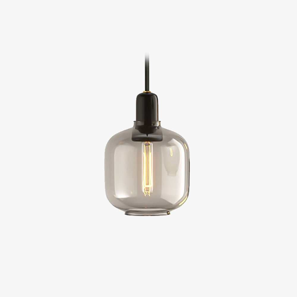 Curadul Designer Cylinder Pendant Light, Marble & Glass