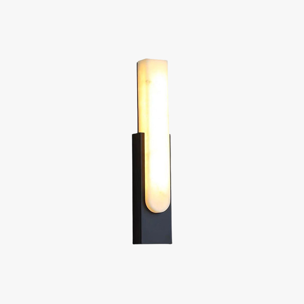 Bopuget Modern Rectangular Stone Metal Wall Lamp