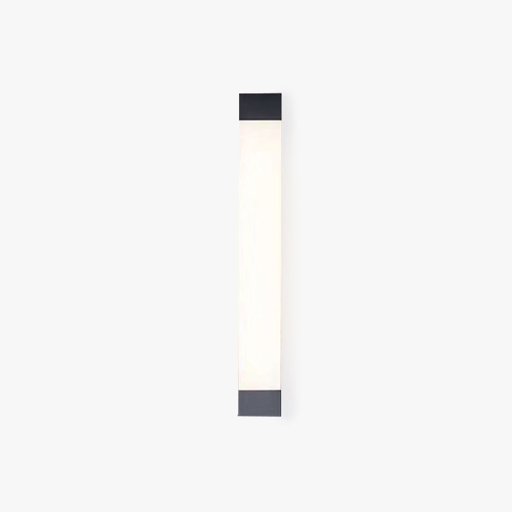 Vutilak Minimalist Linear Metal Outdoor Wall Lamp, Black
