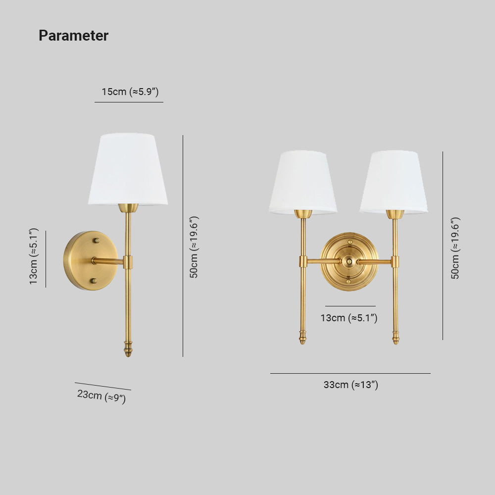 Pekiron Vanity Wall Lamp, 1/2 Light