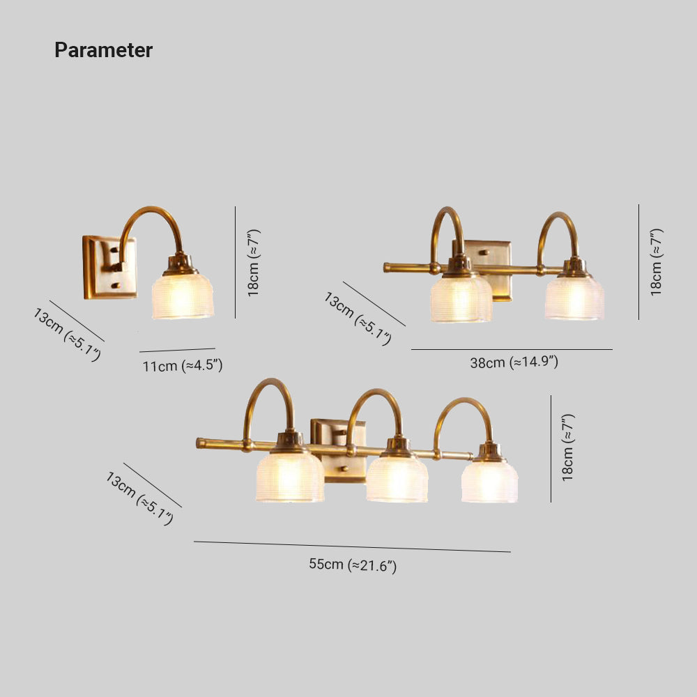 Busidud Prismatic Glass Vanity Wall Lamp
