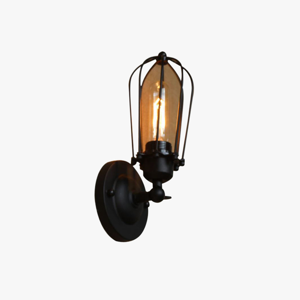 Bovevin Vintage Iron Wall Lamp, Black/Rust/Bronze/Gold/Silver