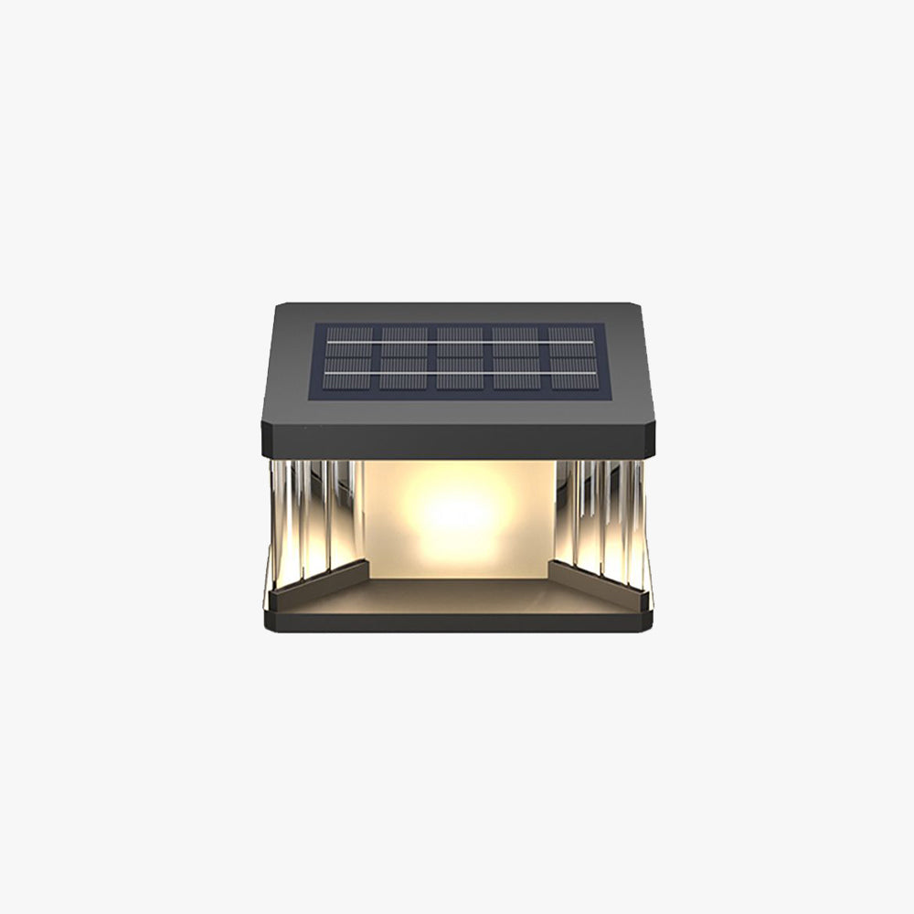 Pupebad Contemporary LED Rectangular Metal Wall Lamp Post, Black