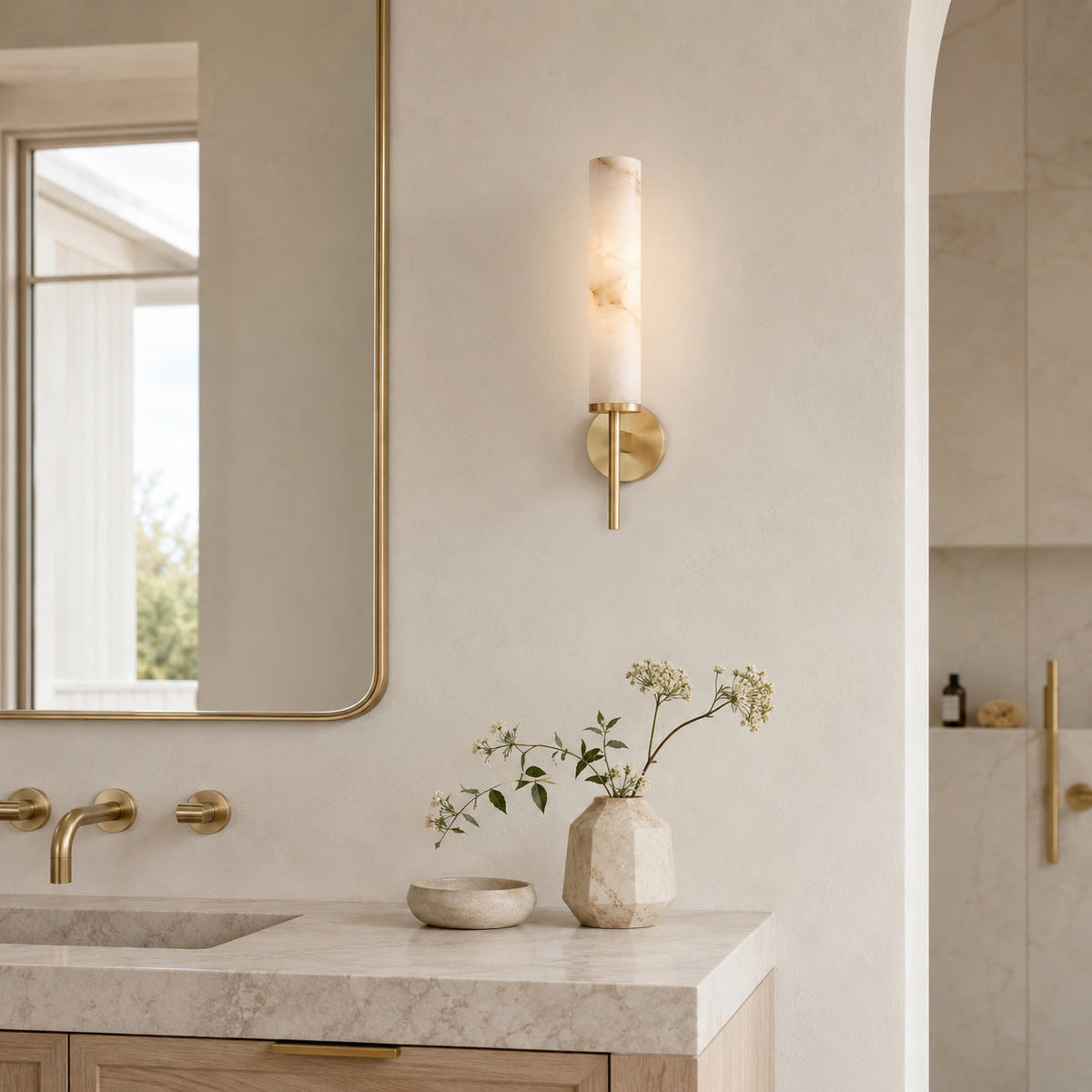 Baldassare Alabaster Wall Sconce